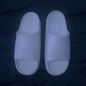 Nike White Slide Sandals